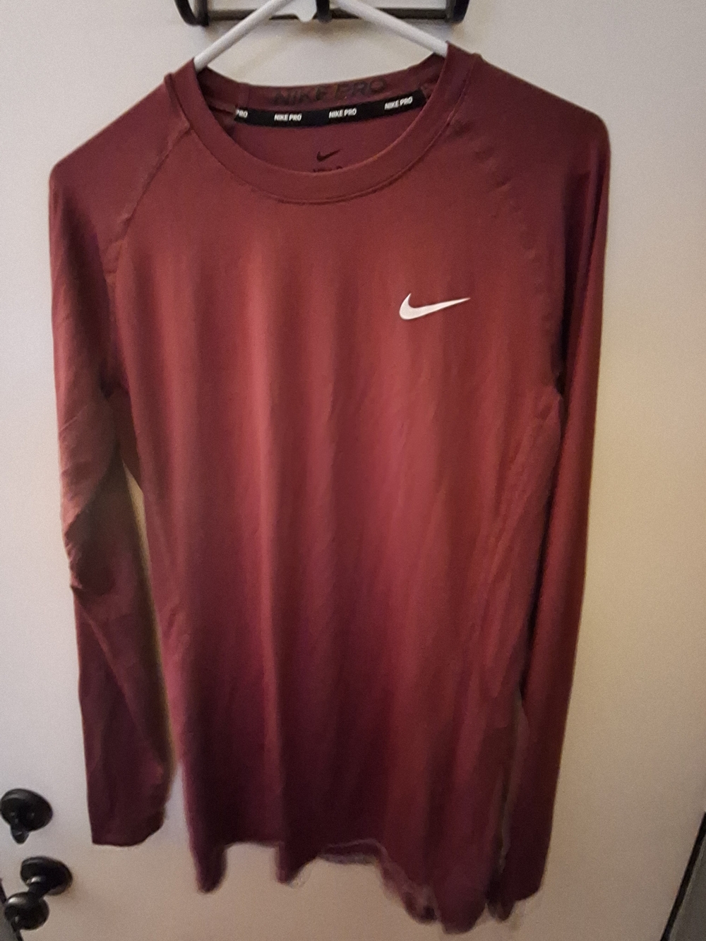Nike Men’s Long-Sleeve Dri-FIT Athletic Shirt - Maroon